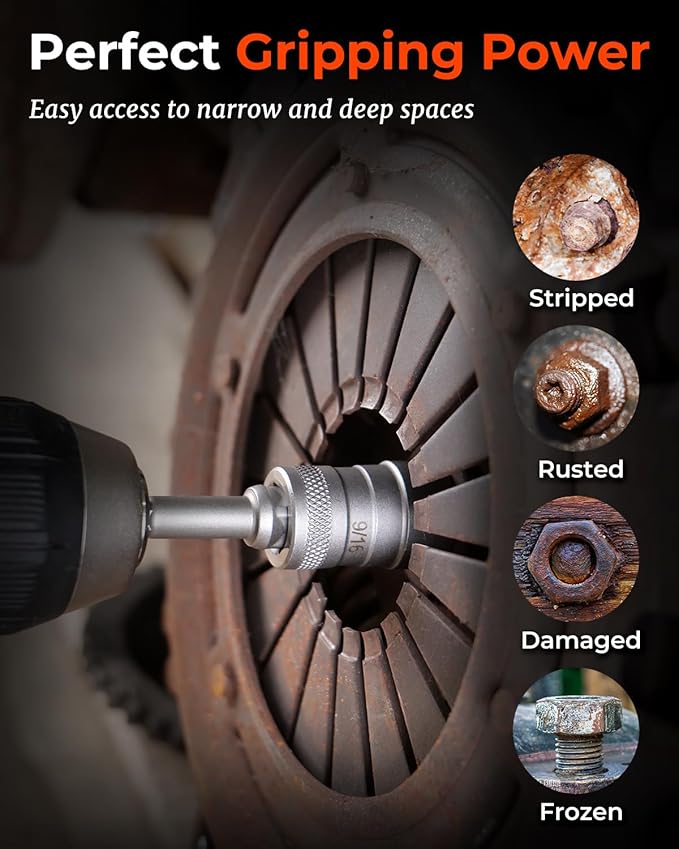 TopMe™ SlimLine Bolt &amp; Nut Extractor Set