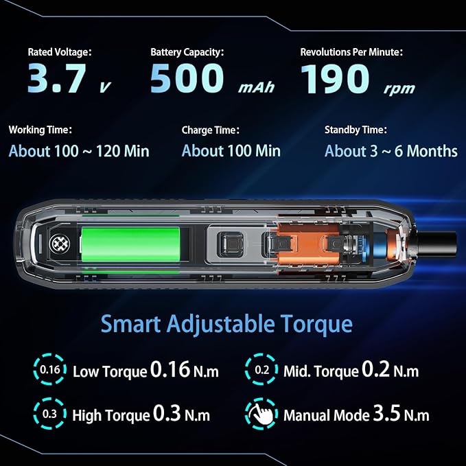 MicroTork™ 180-in-1 Electric Precision Screwdriver Set